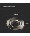 Spot encastrable GU10 rond - Nickel satiné, aluminium, perçage Ø85 mm, IP20 intérieur