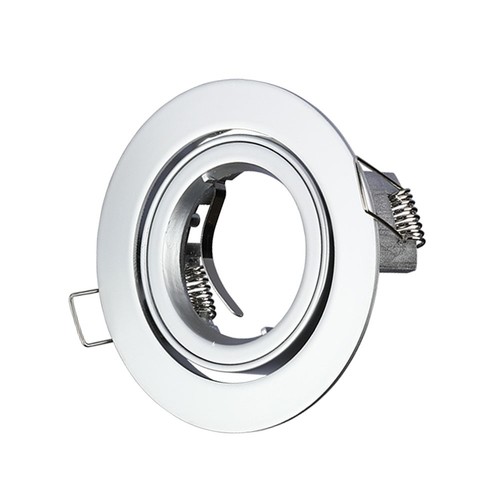 Spot encastrable GU10, rond - Gris argent, Ø95mm, IP20 intérieur, sans source lumineuse