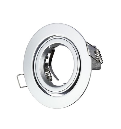 Spot encastrable GU10, rond - Gris argent, Ø95mm, IP20 intérieur, sans source lumineuse