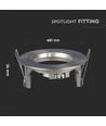 Spot encastrable GU10 - Nickel satiné, rond, aluminium, perçage : Ø7,3 cm, dim : Ø8,1 cm