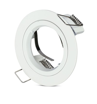 Spot encastrable GU10 - Blanc, aluminium, IP20 intérieur, Perçage : Ø7,3 cm, Dim : Ø8,1 cm