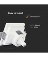 Spot encastrable carré en plâtre blanc - Pour GU10, 121 x 121 mm, IP20 intérieur, peut être peint