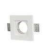 GU10 infällnadsspot i gips, fyrkantig - Vit, utan ljuskälla, hål: 10,3 x 10,3 cm, IP20
