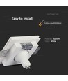 Spot encastrable en plâtre GU10, carré - Blanc, sans source lumineuse, perçage : 10,3 x 10,3 cm, IP20