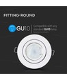Kit Downlight MR16 ou GU10 - Sans source lumineuse, blanc, Perçage : Ø7,4 cm, Dimensions : Ø9,9 cm