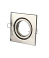 Spot encastrable GU10 - Nickel satiné, carré, perçage : Ø7,4 cm, Ferrum