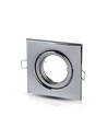 GU10/MR16 Firkantet downlight - Uden lyskilde, IP20, Hul: 7,4x7,4 cm, Mål: 9,9x9,9cm