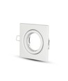 Downlight carré GU10/MR16 - Sans source lumineuse, IP20, Découpe : 7,4x7,4 cm, Dimensions : 9,9x9,9 cm