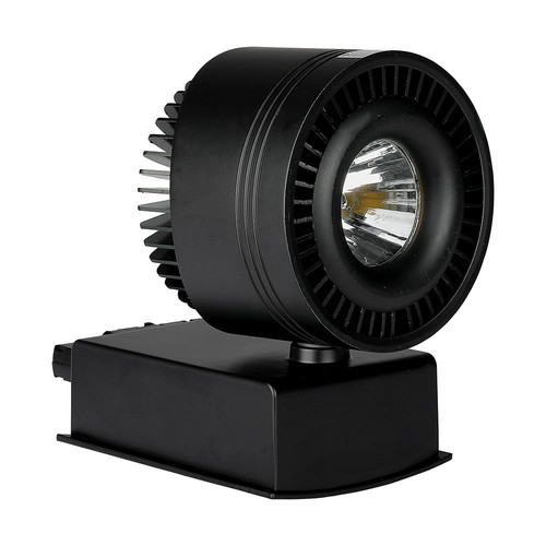 33W LED COB skinnespot, RA95 - Sort, 1800lm, kold hvid