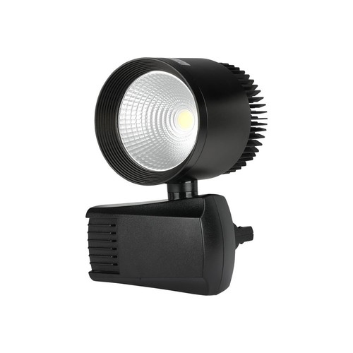 Spot sur rail monophasé COB 40W - 22 degrés, noir, 2600lm, IP20