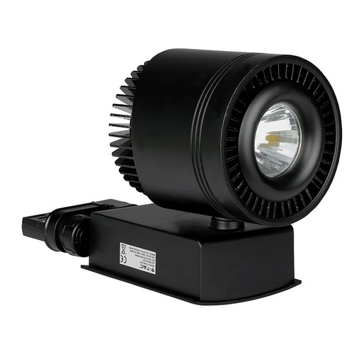 45W LED skinnespot, RA95 - 25 grader, sort, COB LED