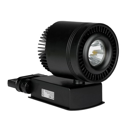 Spot sur rail LED 45W, RA95 - 25 degrés, noir, COB LED