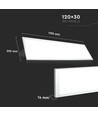 Dalle LED 120x30, 45W - 80lm/W, bord blanc, IP20 intérieur