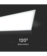120x30 LED panel, 45W - 80lm/W, vit kant, IP20 inomhus