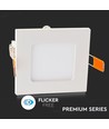 Dalle LED encastrable 6W 12x12cm - Découpe : 11x11 cm, Dimensions : 12x12 cm
