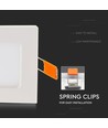 6W 12x12cm LED indbygningspanel - Hul: 11x11 cm, Mål: 12x12 cm