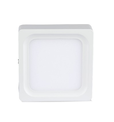 Panneau LED saillie carré 15W - 1500lm, 15,5x15,5cm, bord blanc, blanc chaud