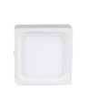 15W kvadratisk LED påbygningspanel - 1500lm, 15,5x15,5cm, hvid kant, varm hvid