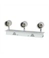 Spot sur rail 1 phase 3xGU10 - Blanc, 39cm, orientable, sans source lumineuse