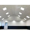 Cadre encastrable pour panneau LED 60x60 - Nouveau modèle, compatible avec Troldtekt sans ajustement, bord blanc