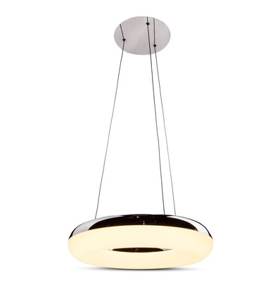 40W LED hanglamp, Ø40cm - 2800lm, 3000K, chroom finish, incl. lichtbron