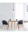 Suspension E27 chrome avec câble rouge - 1m, douille métal