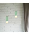 Suspension en béton vert, E27 - Ø50cm, hauteur 95cm, sans source lumineuse, garantie 5 ans