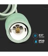 Suspension en béton vert, E27 - Ø50cm, hauteur 95cm, sans source lumineuse, garantie 5 ans
