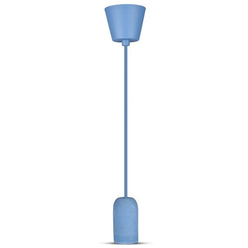Suspension en béton bleu - Douille E27, Ø5cm, sans source lumineuse