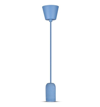 Betonnen hanglamp in blauw - E27 fitting, Ø5cm, zonder lichtbron