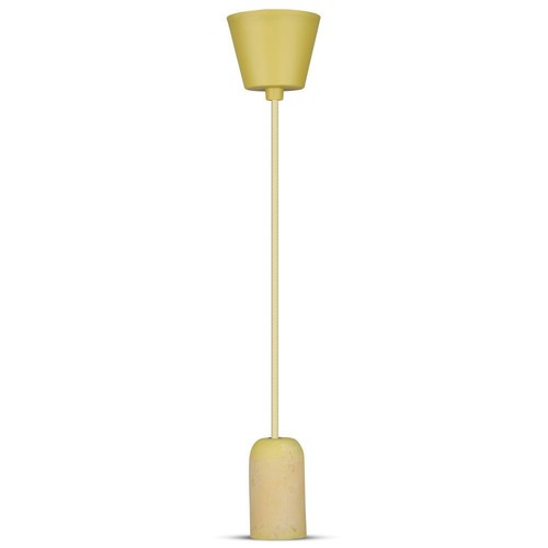 Suspension en béton jaune, douille E27 - Max 60W, Ø5cm, sans source lumineuse