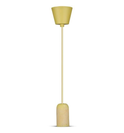 Suspension en béton jaune, douille E27 - Max 60W, Ø5cm, sans source lumineuse