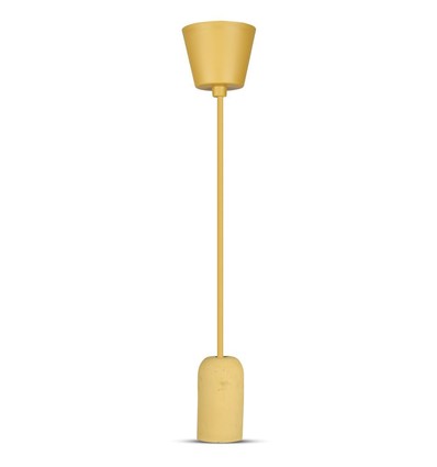 Beige beton pendel lampe - E27 fatning, Ø5cm, max 60W, uden lyskilde