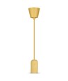 Beige betonnen hanglamp - E27 fitting, Ø5cm, max 60W, zonder lichtbron