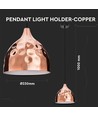 E27 pendeloppheng i kobber, Ø23cm - Max 60W, uten lyskilde