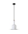 E27 glazen hanglamp - wit