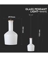 Lampe suspension en verre E27 - Blanc