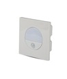 3W LED indbygningsspot med sensor - 4000K, 130 grader sensor, aluminium, hvit kant