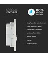 3W LED inbouwspot met sensor - 4000K, 130 graden sensor, aluminium, witte rand