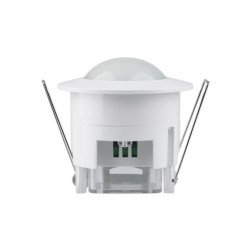 Détecteur de mouvement PIR encastrable - 360°, max 300W LED, blanc, IP20, temps et luminosité réglables