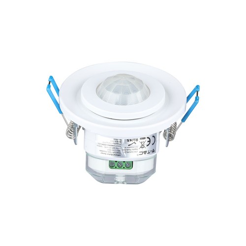 PIR taksensor med bevegelig hode - 360 grader, max 400W LED, IP20, hvit