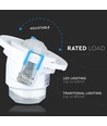 PIR loftssensor med bevægeligt hoved - 360 grader, max 400W LED, IP20, hvid