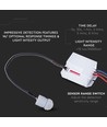 Détecteur de mouvement infrarouge IP65 - 120°/360°, blanc, portée jusqu'à 6m, temps et lux réglables