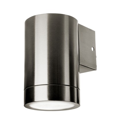 GU10 vägglampa med nedåtriktat ljus - IP44 utomhus, rostfritt stål, utan ljuskälla