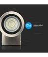 GU10 vegglampe med nedadgående lys - IP44 utendørs, rustfritt stål, uten lyskilde