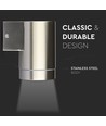 Applique murale GU10 avec éclairage vers le bas - IP44 extérieur, acier inoxydable, sans source lumineuse