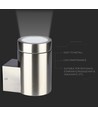 Applique murale GU10 avec éclairage vers le bas - IP44 extérieur, acier inoxydable, sans source lumineuse