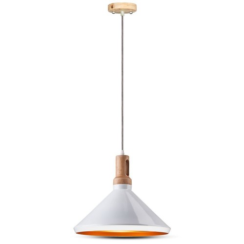 Boomtop IJzeren Hanglamp - Wit, E27