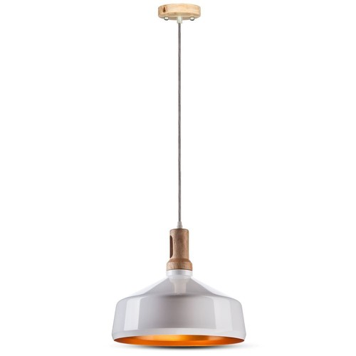 Boomtop IJzeren Hanglamp E27 - Wit