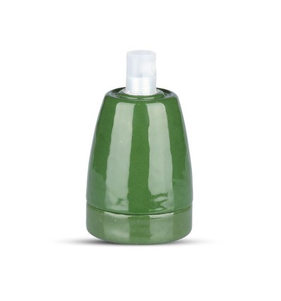 Douille E27 en porcelaine verte - Max 60W, Ø4,7 x 6,4 cm, IP20 intérieur